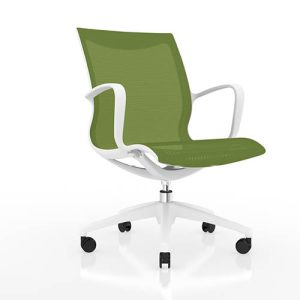 Green Fabric White Frame
