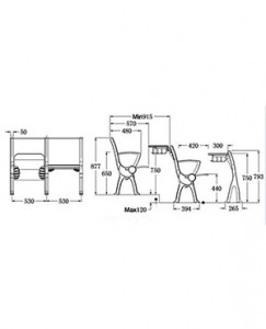 ISOT 905AHSC Alum Powder Coated Dimension